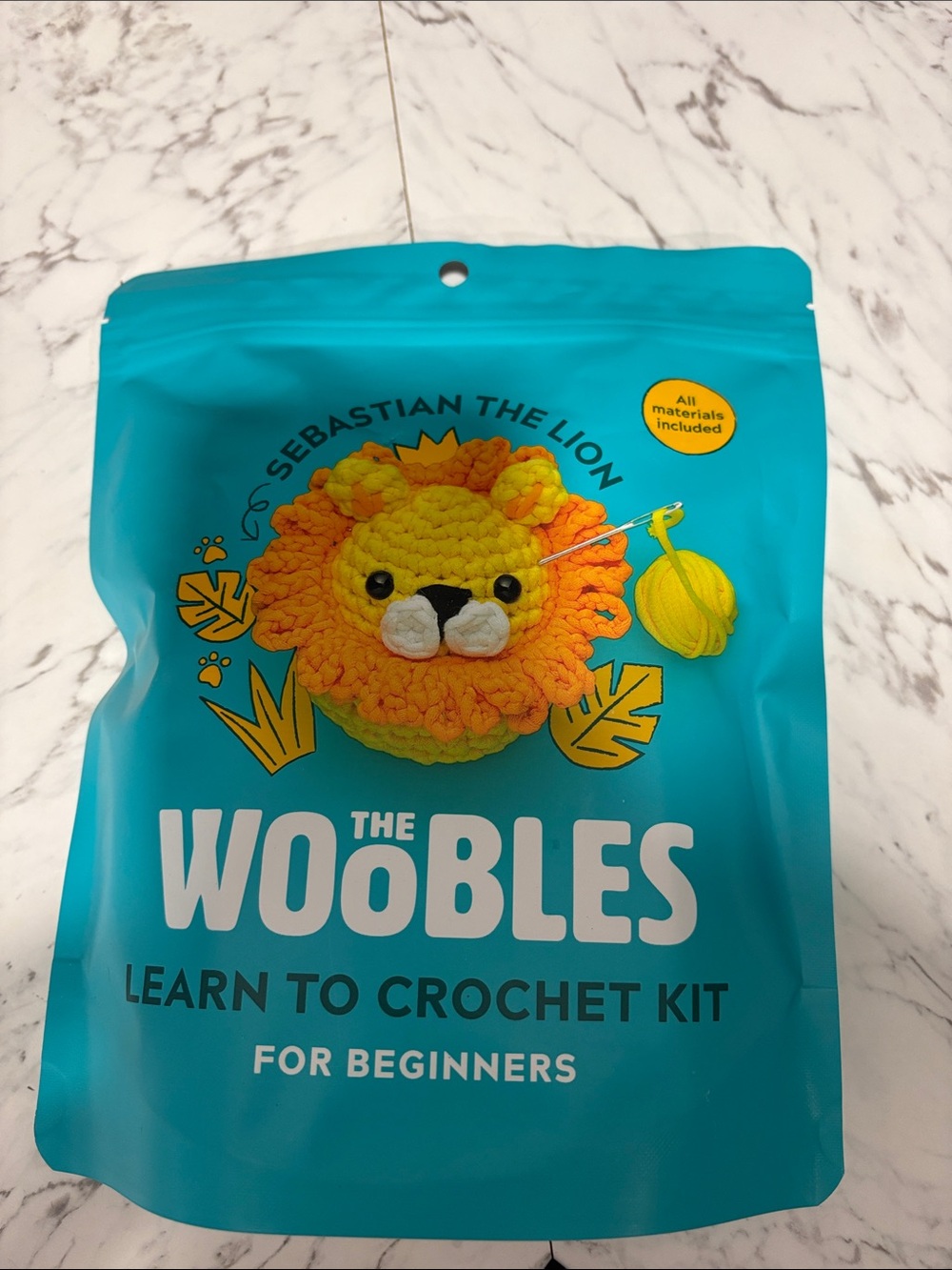 NWT Sebastian the Lion Learn to Crochet Kit